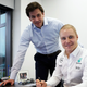 Valtteri Bottas and Mercedes-Benz Motorsport boss Toto Wolff in Brackley, England, announcing Bottas’ joining of the Mercedes AMG F1 team. Photo credit: Steve Etherington/Getty Images
